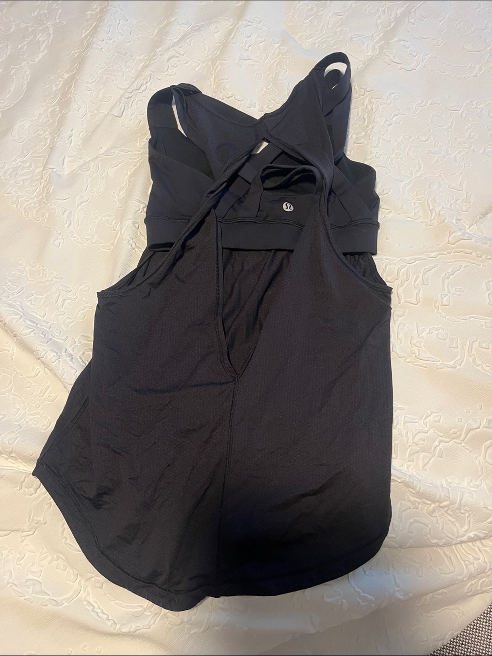 lululemon athletica Black Tank Top with Built-in Shelf Bra
